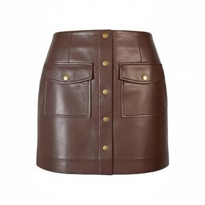 WAYF Big Mood Faux Leather Mini Skirt Bloomingdale's